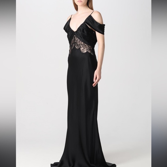 Alberta Ferretti-Black Evening Gown - Picture 3 of 5